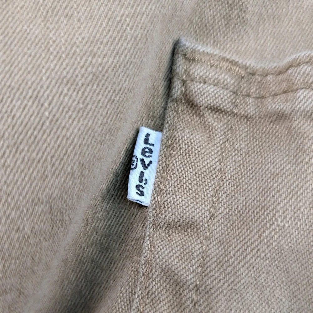 Levi's 505 Jeans Mens 40x32 Brown White Tab Cotton Straight Leg Outdoor Workwear